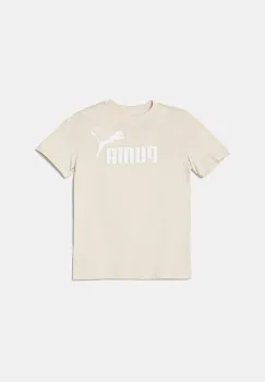 Puma tricou copii ESS No. 1 Logo Tee culoarea bej, 684892 imagine