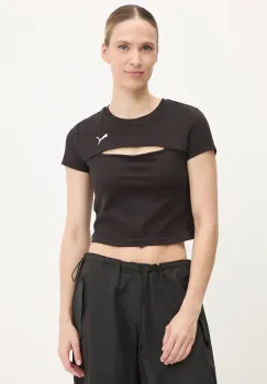 Puma tricou culoarea negru, 631164 imagine