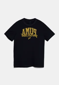 Puma tricou de bumbac pentru copii CLASS Graphic Tee culoarea albastru marin, cu imprimeu, 685814 imagine