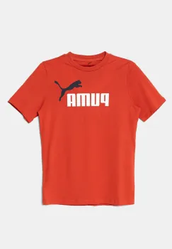 Puma tricou de bumbac pentru copii ESS 2 COLOR No.1 Logo Tee culoarea rosu, cu imprimeu, 685778 imagine