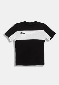 Puma tricou de bumbac pentru copii ESS BLOCK Small Logo Tee B culoarea negru, cu imprimeu, 689120 imagine