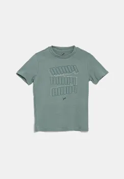 Puma tricou de bumbac pentru copii ESS LOGO LAB HOG Tee culoarea verde, cu imprimeu, 685788 imagine