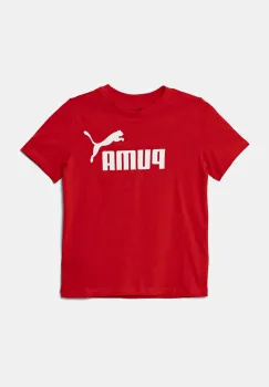 Puma tricou de bumbac pentru copii ESS No. 1 Logo Tee culoarea rosu, cu imprimeu, 684906 imagine