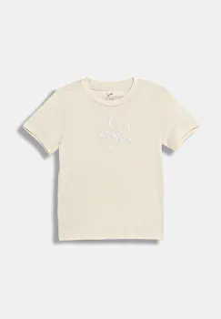 Puma tricou de bumbac pentru copii ESS SCRIPT Tee G culoarea bej, 685805 imagine