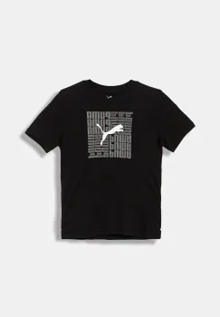 Puma tricou de bumbac pentru copii GRAPHIC Box Tee B culoarea negru, cu imprimeu, 689937 imagine