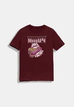 Puma tricou de bumbac pentru copii GRAPHIC Sneaker Tee G culoarea violet, 688496 imagine