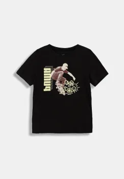 Puma tricou de bumbac pentru copii MID90s Graphic Tee I B culoarea negru, cu imprimeu, 688464 imagine