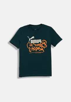 Puma tricou de bumbac pentru copii MID90s Graphic Tee III B culoarea verde, cu imprimeu, 688472 imagine