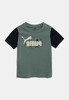 Puma tricou de bumbac pentru copii SANDY ADVENTURES Tee culoarea verde, cu imprimeu, 685155 imagine