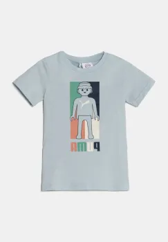 Puma tricou de bumbac pentru copii X PLAYMOBIL cu imprimeu, 627388 imagine