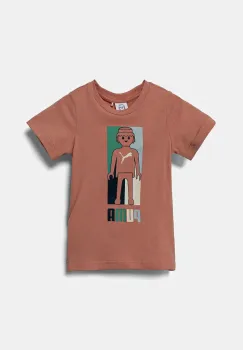 Puma tricou de bumbac pentru copii X PLAYMOBIL culoarea portocaliu, cu imprimeu, 627388 imagine