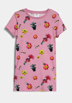 Puma tricou de bumbac pentru copii X TROLLS Elongated Tee culoarea roz, 627381 imagine