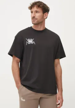 Puma tricou din bumbac barbati, culoarea negru, cu imprimeu, 630493 imagine