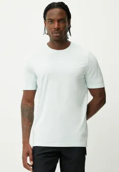 Puma tricou din bumbac barbati, culoarea turcoaz, neted, 682535 imagine