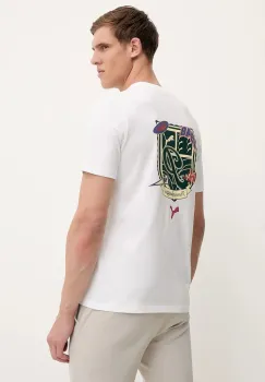 Puma tricou din bumbac culoarea alb, cu imprimeu, 629628 imagine