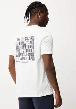 Puma tricou din bumbac culoarea alb, cu imprimeu, 629697 imagine