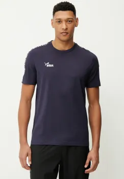 Puma tricou din bumbac culoarea bleumarin, cu imprimeu, 684674 imagine