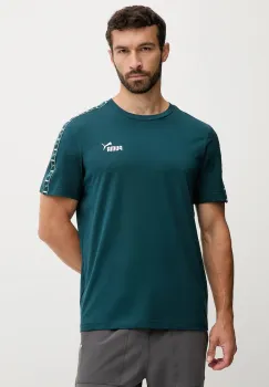 Puma tricou din bumbac culoarea bleumarin, cu imprimeu, 684674 imagine