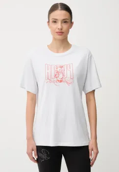 Puma tricou din bumbac culoarea gri, 633384 imagine