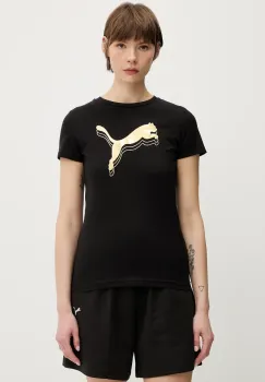Puma tricou din bumbac culoarea negru, 684995 imagine