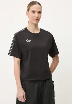 Puma tricou din bumbac culoarea negru, 685009 imagine