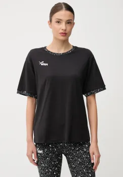 Puma tricou din bumbac culoarea negru, 688082 imagine