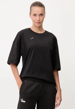 Puma tricou din bumbac culoarea negru, 688148 imagine