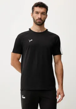 Puma tricou din bumbac culoarea negru, cu imprimeu, 629592 imagine