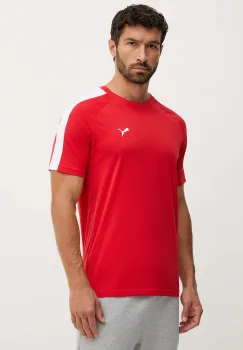 Puma tricou din bumbac culoarea rosu, cu imprimeu, 629592 imagine
