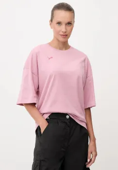Puma tricou din bumbac culoarea roz, 688148 imagine