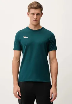 Puma tricou din bumbac culoarea turcoaz, cu imprimeu, 684717 imagine