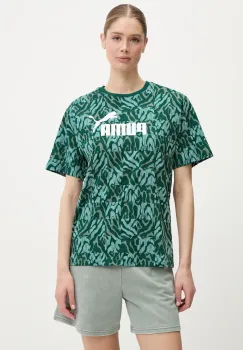 Puma tricou din bumbac culoarea verde, 685070 imagine