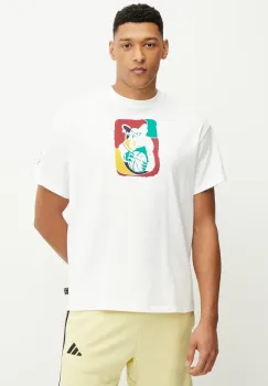 Puma tricou din bumbac Dylan Exhibit culoarea alb, cu imprimeu, 630673 imagine