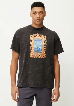 Puma tricou din bumbac Dylan Exhibit culoarea negru, cu imprimeu, 630672 imagine