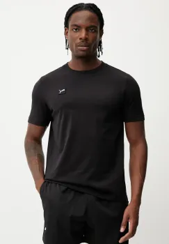 Puma tricou din bumbac ESS ELEVATED barbati, culoarea negru, melanj, 684726 imagine