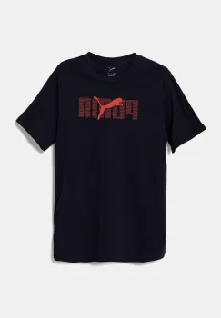 Puma tricou din bumbac ESS LOGO LAB Tee culoarea bleumarin, cu imprimeu, 685791 imagine