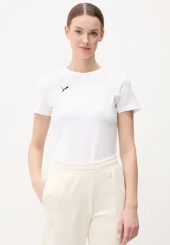 Puma tricou din bumbac femei, culoarea alb, 682374 imagine