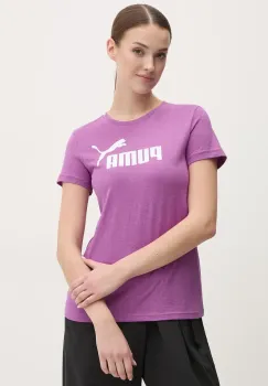 Puma tricou din bumbac femei, culoarea violet, 684969 imagine