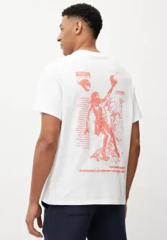 Puma tricou din bumbac The First Buckets culoarea alb, cu imprimeu, 630666 imagine
