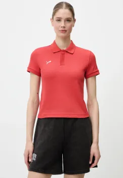 Puma tricou polo culoarea rosu, 629777 imagine