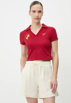 Puma tricou polo PUMA x HARRY POTTER culoarea bordo, 630097 imagine