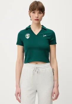 Puma tricou polo PUMA x HARRY POTTER culoarea verde, 630097 imagine