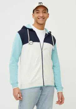 Quiksilver bluza barbati, culoarea albastru marin, cu gluga, modelator imagine