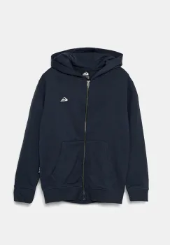 Quiksilver bluza copii BASIC HOOD ZIP culoarea albastru marin, cu gluga, neted, EQBFT03890 imagine