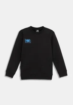 Quiksilver bluza copii GRAPHIC CREW culoarea negru, cu imprimeu, AQBFT03110 imagine