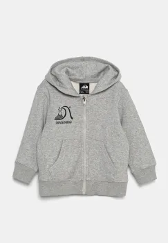 Quiksilver bluza copii GRAPHIC ZIP HOODIE culoarea gri, cu gluga, melanj, AQKFT03047 imagine