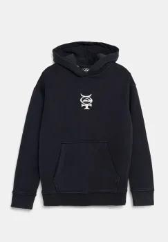 Quiksilver bluza copii MERCURY HOODIE culoarea albastru marin, cu gluga, cu imprimeu, AQBFT03112 imagine