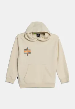Quiksilver bluza copii SCREEN HOODIE culoarea bej, cu gluga, cu imprimeu, EQBFT03896 imagine