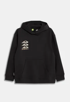 Quiksilver bluza copii SCREEN HOODIE culoarea gri, cu gluga, cu imprimeu, EQBFT03896 imagine