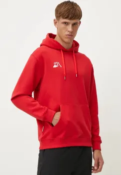 Quiksilver bluza Dna Bubble Logo Hoodie barbati, culoarea rosu, cu gluga, cu imprimeu, AQYFT03372 imagine